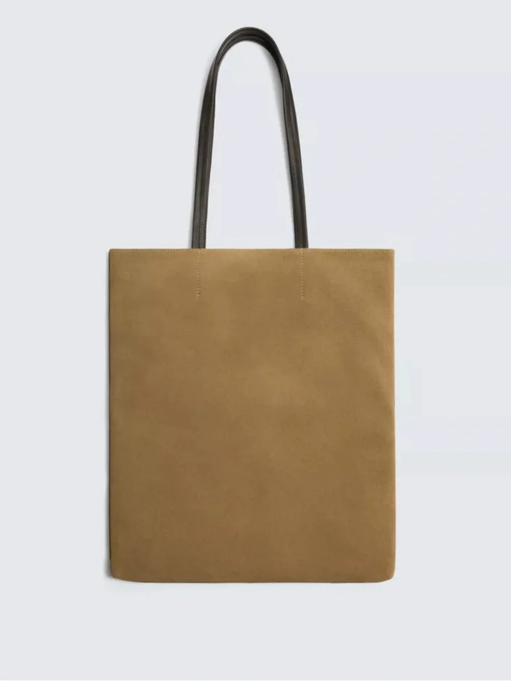 Zara BNWT Cowhide Leather With a Split Suede Finish Shopper Bag Tobacco Brown